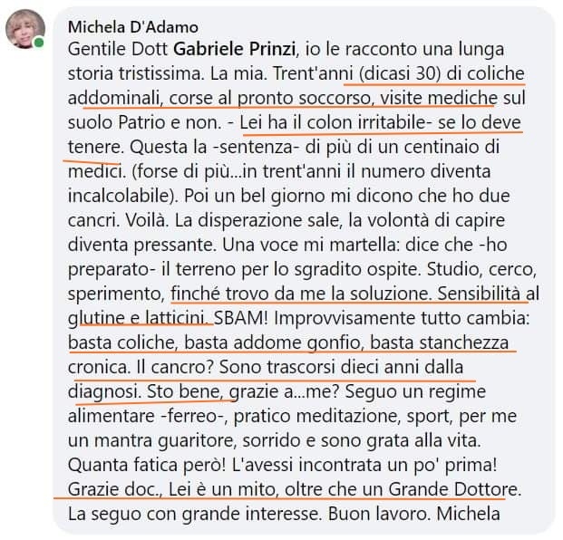 ASCOLTA LA TUA PANCIA. 'NA BUONA NOTIZIA OGNI TANTO CI VUOLE.